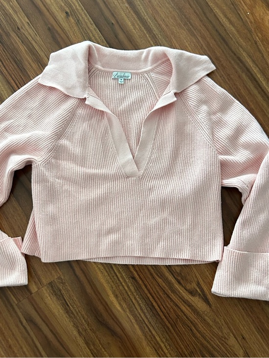 L'Academie Sweaters - l'academie baby pink oversized crop sweater size medium
